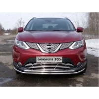 Защита передняя двойная 42-42 мм для Nissan Qashqai (СПБ) 2015-2019