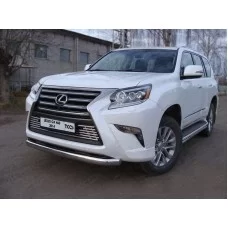Защита передняя овальная 75-42 мм для Lexus GX460 2014-2019