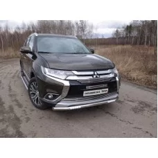 Накладка решётки радиатора верхняя 12 мм для Mitsubishi Outlander 2015-2018