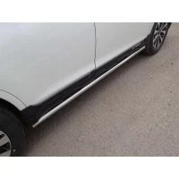 Пороги труба укороченные 50 мм для Subaru Outback 2015-2021