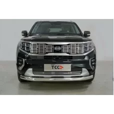 Защита переднего бампера 76 мм для Kia Mohave 2020-2024