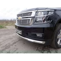 Защита переднего бампера с ДХО 76 мм для Chevrolet Tahoe 2014-2016