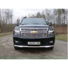 Защита переднего бампера с ДХО 76 мм для Chevrolet Tahoe 2016-2021
