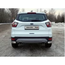 Защита задняя овальные уголки 75х42 мм для Ford Kuga 2016-2019 Защита задняя овальные уголки 75х42 мм для Ford Kuga 2016-2019