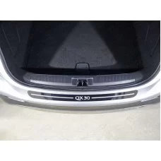 Накладка на задний бампер зеркальный лист надпись QX30 для Infiniti QX30 2016-2019