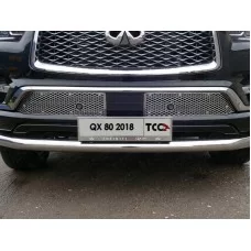 Накладка решетки радиатора лист 2 шт для Infiniti QX80 2018-2024