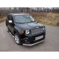 Защита передняя овальная 75х42 мм для Jeep Renegade 2015-2024