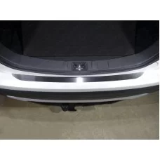 Накладка на задний бампер шлифованный лист для Mitsubishi Outlander 2015-2018