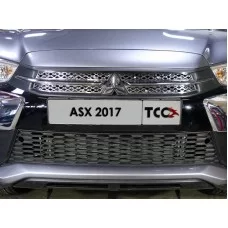 Накладка решетки радиатора верхняя лист, комплект 4 шт для Mitsubishi ASX 2017-2019