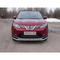 Защита передняя двойная 60-42 мм для Nissan Qashqai (СПБ) 2015-2019
