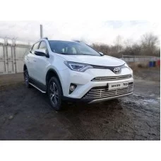 Накладка решётки радиатора верхняя 16 мм для Toyota RAV4 2015-2019