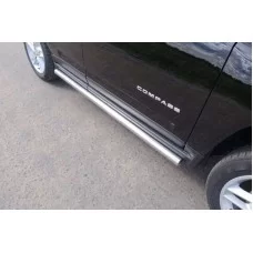 Пороги труба 60 мм для Jeep Compass 2013-2024
