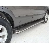 Защита штатных порогов 42 мм для Kia Mohave 2008-2016
