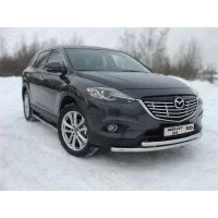 Защита передняя двойная 50-50 мм для Mazda CX-9 2012-2016