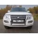 Защита передняя двойная 76/75 мм для Mitsubishi Pajero 4 2014-2024 артикул MITPAJ414-01