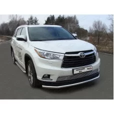 Защита переднего бампера 60 мм для Toyota Highlander 2014-2016