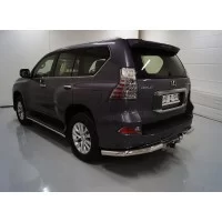 Защита задняя уголки 76 мм, насадка на глушитель в комплекте для Lexus GX460 2019-2024