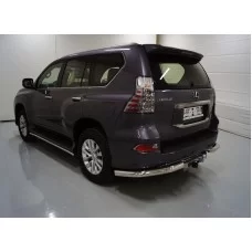 Защита задняя уголки 76 мм, насадка на глушитель в комплекте для Lexus GX460 2019-2024