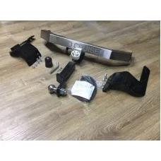 Фаркоп ТСС оцинкованный, надпись Land Cruiser, шар E нержавеющий для Toyota Land Cruiser 200 2007-2024