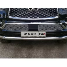 Накладка решетки радиатора лист алюминиевый 2 шт для Infiniti QX80 2018-2024