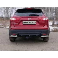 Защита задняя уголки под фаркоп 60 мм для Nissan Qashqai (СПБ) 2015-2019