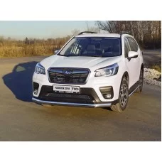 Защита передняя овальная 75х42 мм для Subaru Forester SK 2018-2024