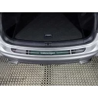 Накладка на задний бампер зеркальный лист надпись Volkswagen для Volkswagen Tiguan 2016-2024
