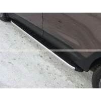 Пороги алюминиевые ТСС с накладкой для Chevrolet Tahoe 2006-2014