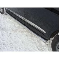 Пороги труба овальная с накладками 120х60 мм для Infiniti JX35/QX60 2012-2016
