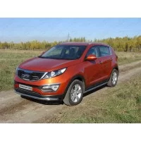Защита переднего бампера 60 мм для Kia Sportage 2010-2014