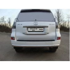 Защита заднего бампера овальная овальная 75-42 мм для Lexus GX460 2014-2019