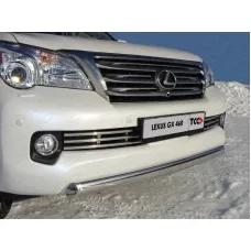 Защита передняя овальная 75х42 мм для Lexus GX460 2010-2013