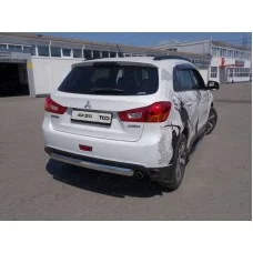 Защита заднего бампера овальная 75х42 мм для Mitsubishi ASX 2010-2016