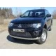 Защита переднего бампера овальная 75х42 мм для Mitsubishi L200 2014-2015 артикул MITL20014-01
