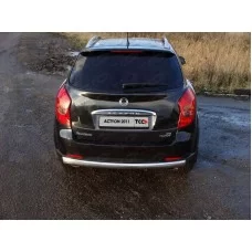 Защита заднего бампера овальная 75х42 мм для SsangYong Actyon 2010-2024