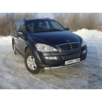 Защита передняя овальная 75х42 мм для SsangYong Kyron 2007-2015