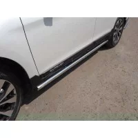 Пороги труба укороченные 60 мм для Subaru Outback 2015-2021