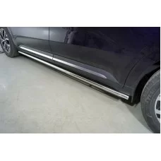 Пороги труба 42 мм для Kia Carnival 2020-2024