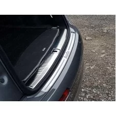 Накладка на задний бампер шлифованный лист надпись Audi для Audi Q7 2015-2024