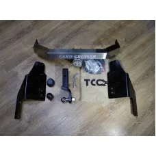 Фаркоп ТСС оцинкованный, надпись Land Cruiser, шар E нержавеющий для Toyota Land Cruiser 200 2007-2024