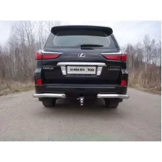 Защита задняя уголки 76 мм для Lexus LX-570/450d 2015-2024