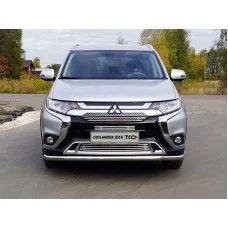 Решетка радиатора верхняя 12 мм для Mitsubishi Outlander 2018-2024