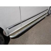 Пороги с площадкой нержавеющий лист 60 мм для Volkswagen Caravelle T6 2015-2024