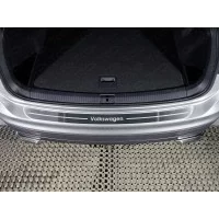 Накладка на задний бампер шлифованный лист Volkswagen для Volkswagen Tiguan 2016-2024