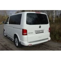 Защита заднего бампера овальная 75х42 мм для Volkswagen Multivan/Caravelle 2009-2015
