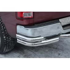 Защита задняя двойные уголки 76-53 мм для Dodge RAM 2001-2021