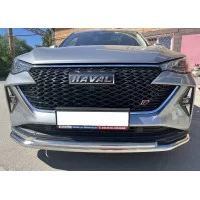 Защита передняя двойная с подгибами 60-42 мм для Haval F7 2022-2024 Рестрайлинг