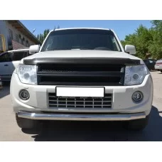 Защита переднего бампера 76 мм для Mitsubishi Pajero 2006-2024