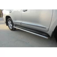 Защита штатных порогов 60 мм для Toyota Land Cruiser 200 2007-2011