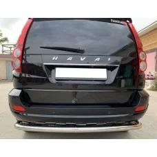 Защита заднего бампера угловая большая 60 мм для Haval H5 2020-2021